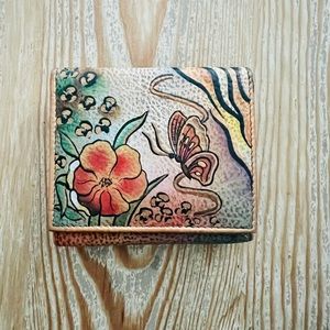 Anuschka Hand Painted Leather Wallet